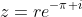 z=re^{-\pi i}