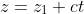 z=z_1+ct