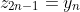 z_{2n-1}=y_n