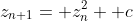 z_{n+1}= z_n^2+ c