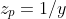 z_{p}=1/y
