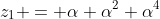 z_1 = \alpha+\alpha^2+\alpha^4