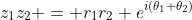 z_1z_2 = r_1r_2 e^{i(\theta_1+\theta_2)}