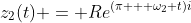z_2(t) = Re^{(\pi + \omega_2 t)i}