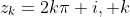 z_k=2k\pi i, k