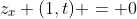 z_x (1,t) = 0
