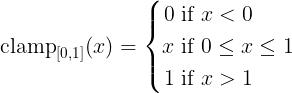 clamp(x)=max(0, min(x, 1))
