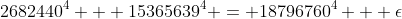 2682440^4 + 15365639^4 = 18796760^4 + \epsilon