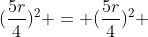 (frac{5r}{4})^{2} = (frac{5r}{4})^{2} + r^{2} -2.frac{5r}{4}r. cos(eta)