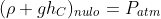 P_{atm}+frac{
ho V^{2}_{C}}{2}+(
ho gh_{C})_{nulo}=P_{atm}+frac{
ho V^{2}_{A}}{2}+
ho gh_{A}