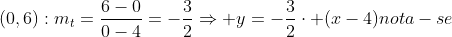 \Reta;t;que;passa;por;(4,0);e;(0,6):\\m_{t}=frac{6-0}{0-4}=-frac{3}{2}\\Rightarrow y=-frac{3}{2}cdot (x-4)\\nota-se;que:\\yleq -frac{3x}{2}+6