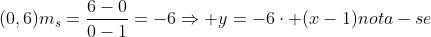 \Reta;s;que;passa;por;(1,0);e;(0,6)\\m_{s}=frac{6-0}{0-1}=-6\\Rightarrow y=-6cdot (x-1)\\nota-se;que:\\ygeq -6x+6