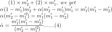 (1) × ma+- (2) × mả, we get CY (7722-7721-丿ー772 1 (772 1-7722 mim1m m2