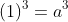 (1)^3=a^3+b^3+c^3+3(1)(0)-3