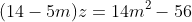 5my+(14-5m)z=14m^2-56
