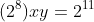 (2^8)xy=2^{11}
