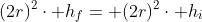 (2r)^2cdot h_f= (2r)^2cdot h_i+ frac{4}{3}r^3