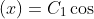 \psi (x)=C_{1}\cos kx+C_{2}\sin kx