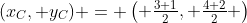 (x_C, y_C) = egin{pmatrix} frac{3+1}{2}, frac{4+2}{2} end{pmatrix}