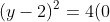 (y-2)^{2}=4(0+2)