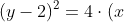 (y-2)^{2}=4cdot(x+2)