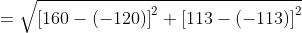 уп60_ (-120)]2 + [113-(-113)12