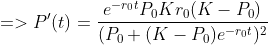 => Pt) erot PoKro(K – Po) (Po+(K – Poe-rot)2