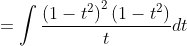 =\int \frac{\left(1-t^{2}\right)^{2}\left(1-t^{2}\right)}{t} d t