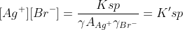 Ag+][Br] => -= Ksp 7A4g+%B1-