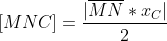 [MNC]=frac{|overline{MN}*x_C|}{2}