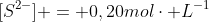 [S^{2-}] = 0,20molcdot L^{-1}