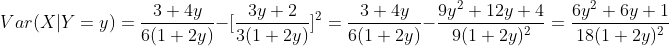 Var(X 6(1+2) 3(1 +2y) 6(1+2y)91218(12y)