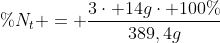 \%N_{t} = frac{3cdot 14gcdot 100\%}{389,4g}