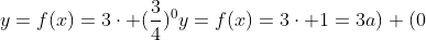 \y=f(x)=3cdot (frac{3}{4})^0\y=f(x)=3cdot 1=3\\a) (0;3)