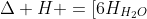 Delta H =[6H_{H_2O}+6H_{CO_2}]-[H_{C_6H_{12}}+9H_{O_2}]