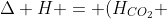 Delta H = (H_{CO_2} + 2 cdot H_{H_2O}) - (H_{CH_4})