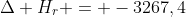 Delta H_{r} = -3267,4;kJ;mol^{-1}