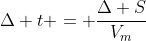 Delta t = frac{Delta S}{V_m}