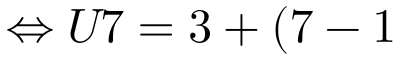 \Leftrightarrow U7=3+(7-1)12