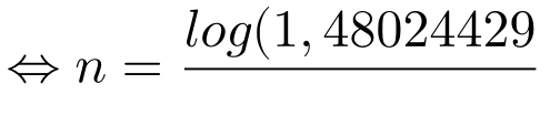\Leftrightarrow n=\frac{log(1,48024429)}{log(1,04)}