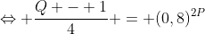 Leftrightarrow frac{Q - 1}{4} = (0,8)^{2P}