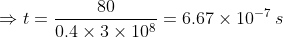 80 0.4 × 3 × 108 6.67 × 10-s