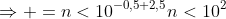 \115 > 120+10log _{10}nI_{s};;;Rightarrow 10log _{10}nI_{s}<-5;;;;Rightarrow nI_s<10^{-0,5}\\n<frac{10^{-0,5}}{I_{s}};;;;Rightarrow n<frac{10^{-0,5}}{10^{-2,5}};;;;;Rightarrow =n<10^{-0,5+2,5}\\n<10^2