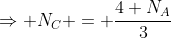 Rightarrow N_C = frac{4 N_A}{3}