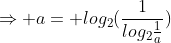 Rightarrow a= log_{2}(frac{1}{log_{2}frac{1}{a}})