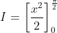 \begin{aligned} &I=\left[\frac{x^{2}}{2}\right]_{0}^{\frac{\pi}{2}} \\ & \end{aligned}