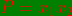 \bg_green {\color{Red}P= x_{1}x_{2}}