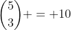 inom{5}{3} = 10