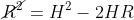 cancel{R^2}=H^2-2HR+cancel{R^2}+l^2
