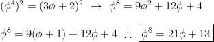 Se Φ é o numero real positivo tal que Φ^2 = Φ +1 Gif